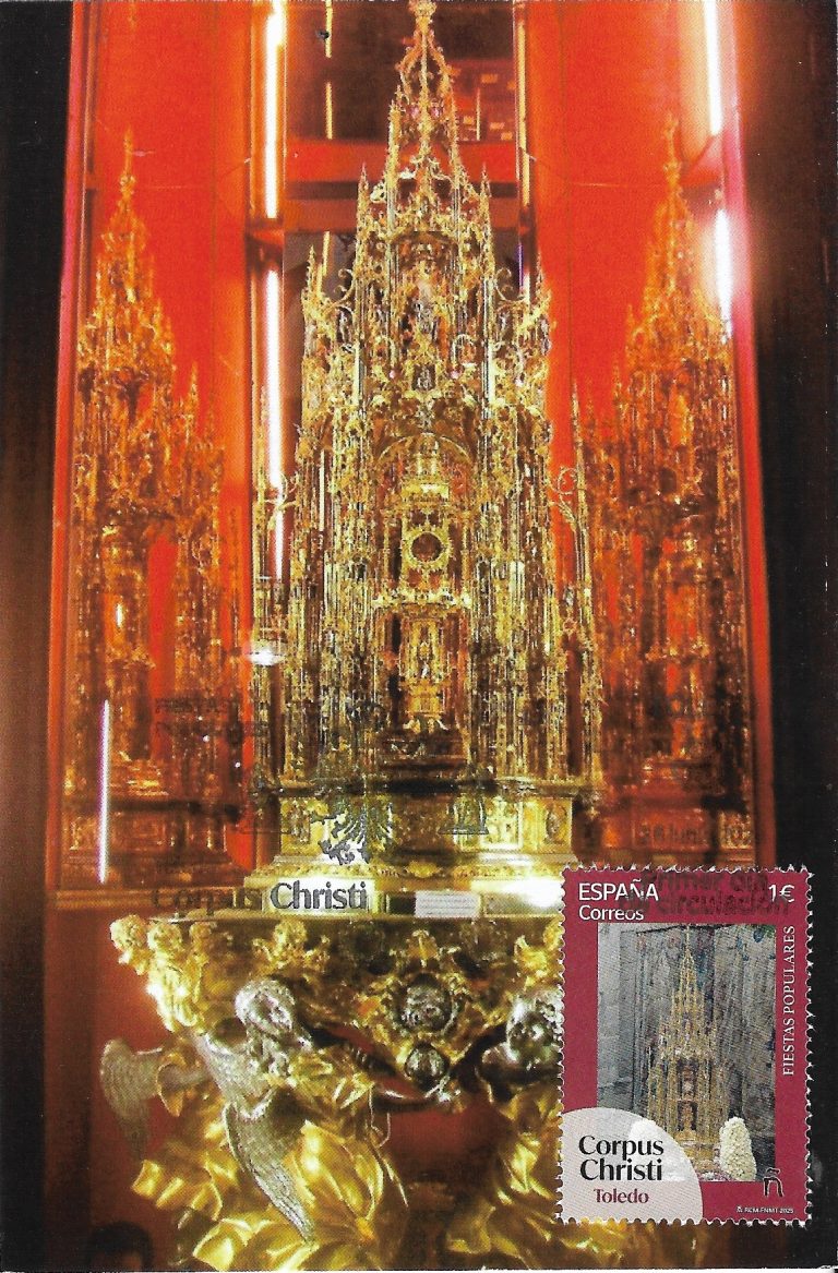 TARJETA MAXIMA CUSTODIA DE ARFE. CATEDRAL DE TOLEDO