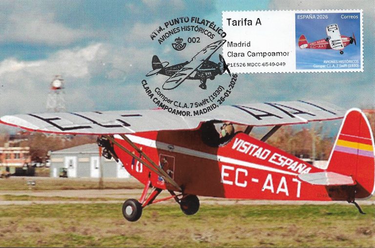 TARJETA MAXIMA AVION COMPER C.L.A. 7 SWIFT