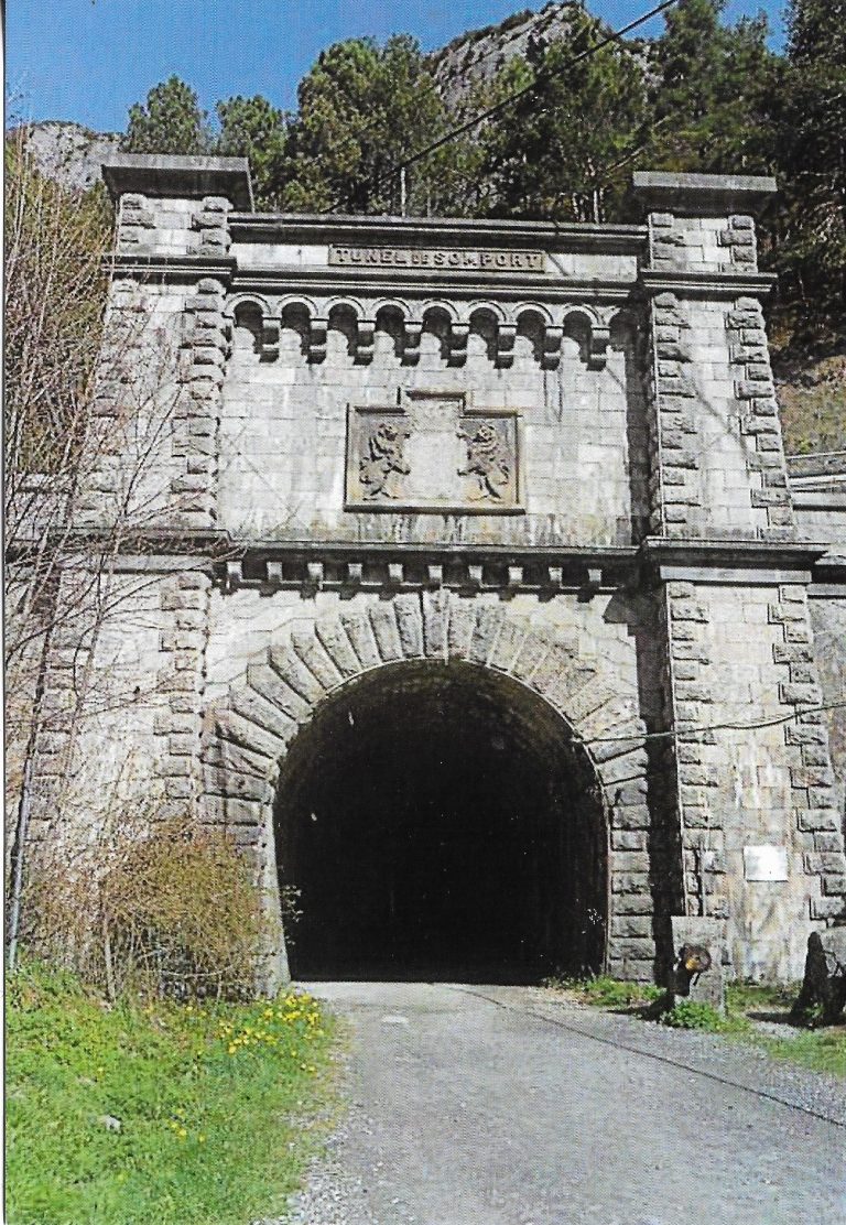 TARJETA PREFRANQUEADA TUNEL Y ESTACION DE CANFRANC